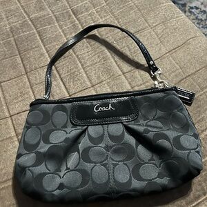 Coach Black Signature Wristlet